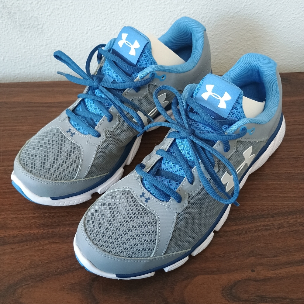 Under Armour Women's Micro G Assert 6 Running Shoes Size 10 Blue Gray Like New